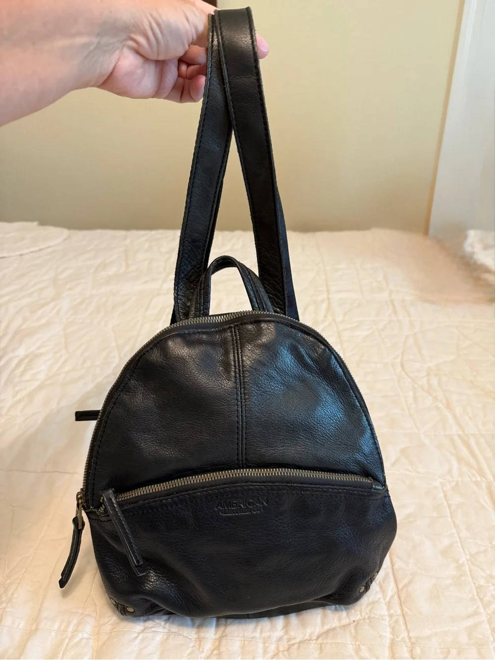 American Leather Black Mini Backpack - Classic Everyday Carry